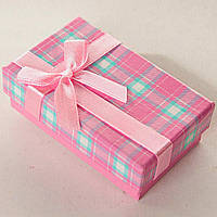 Подарочная коробочка 17-2 для сережек и колец прямоугольная Розовые средняя 24 шт. [8/5/3 см]