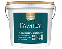 Краска Kolorit Family глубоко матовая акриловая белая 9 л