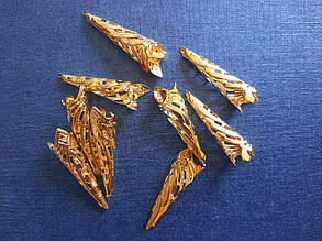 Обіймач для намистин "Когті" 35 мм 50 шт золото