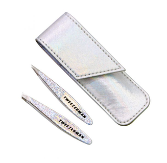 Набор пинцетов для бровей Tweezerman Metallic Collection HOLLYGRAPHIC Mini Tweeze Set (3 предмета)