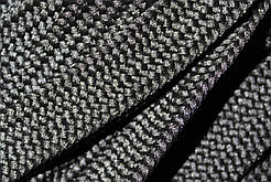 Тесьма(стрічка) шнур плоский поліестер 12мм чорний моток 100м