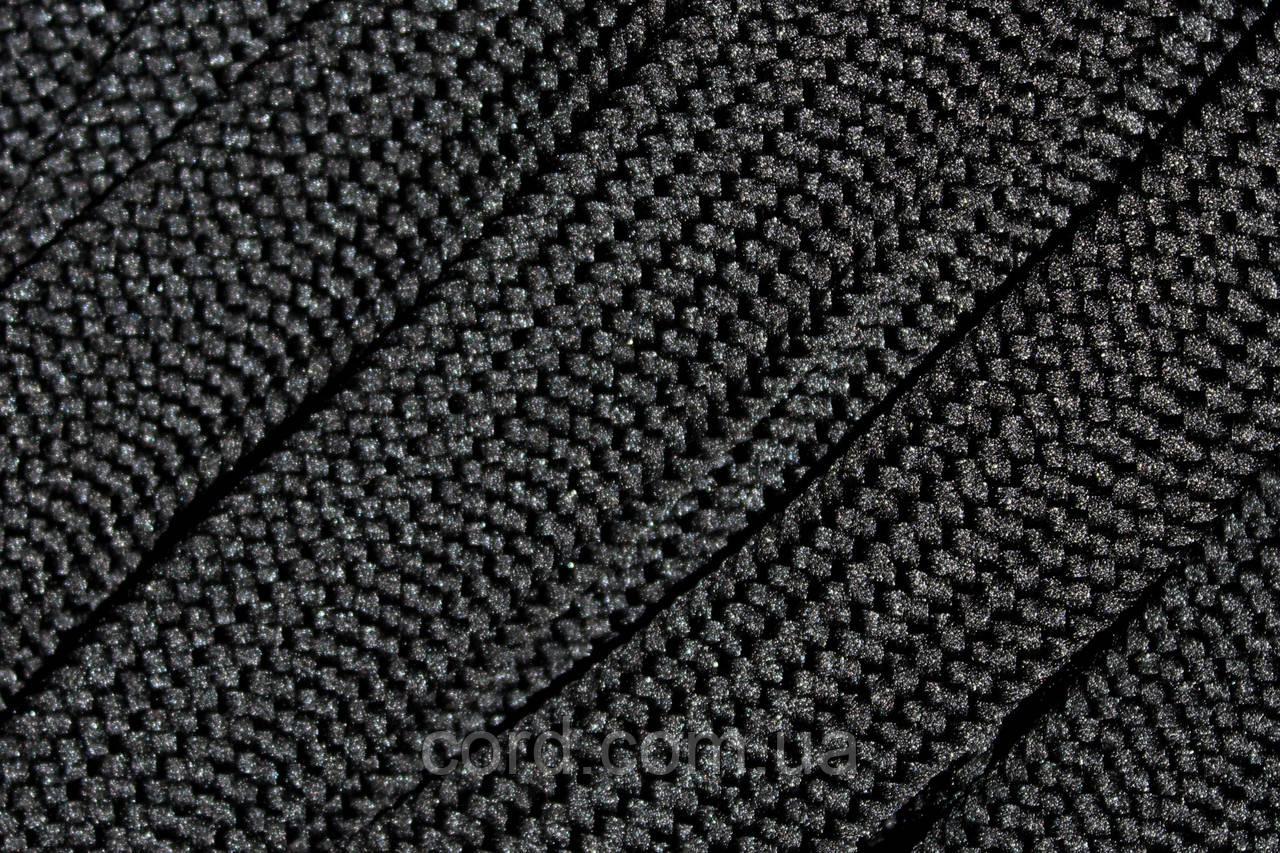 Тесьма(стрічка) шнур плоский поліестер 20мм чорний моток 50м, фото 1