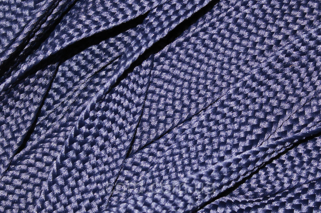 Тесьма(стрічка) шнур плоский поліестер 20мм синій моток 50м, фото 1