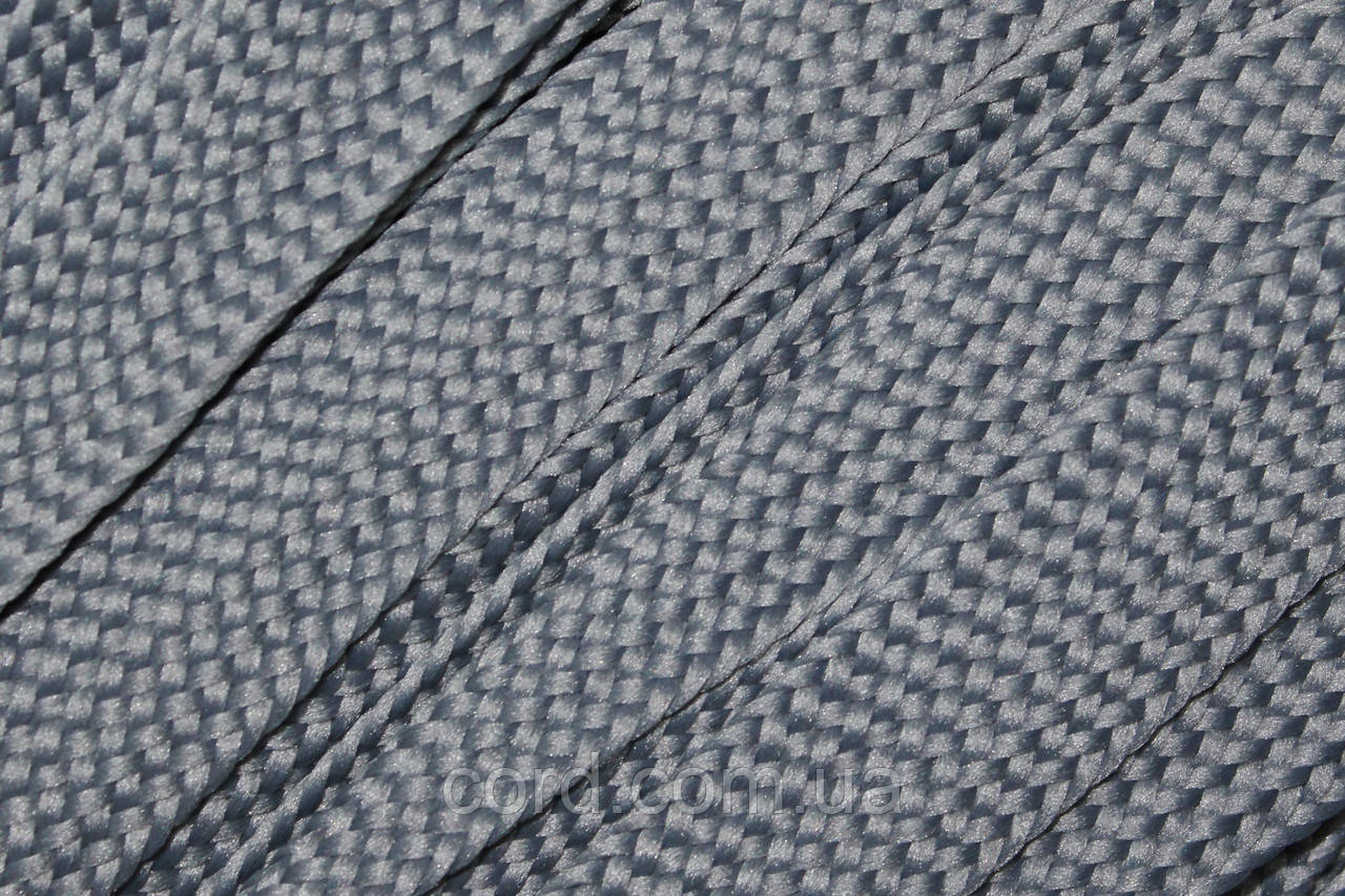 Тесьма(стрічка) шнур плоский поліестер 20мм світло-сірий моток 50м, фото 1