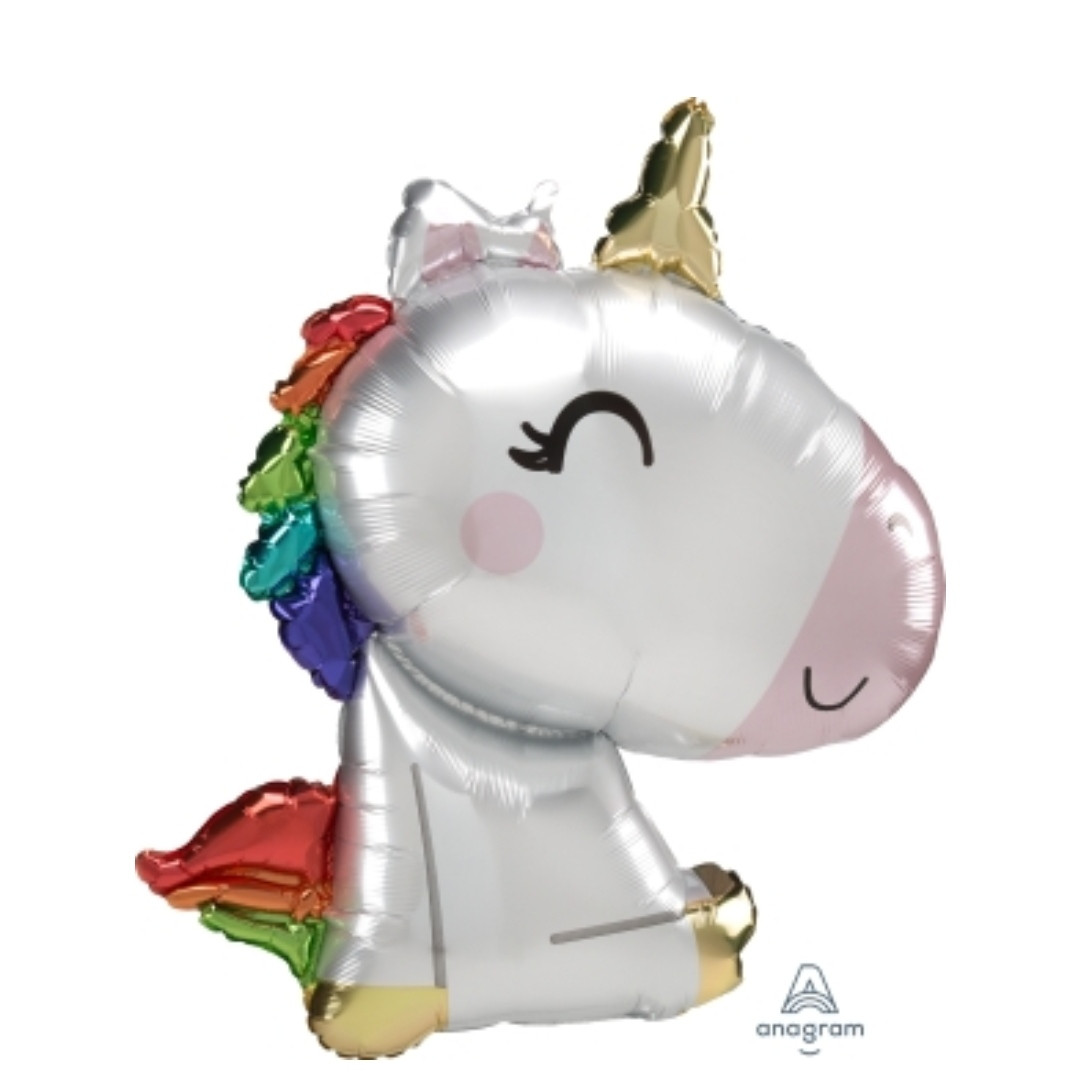 A 27" X 29" Милий Єдиноріжок фольгована фігура — В УП., фото 1