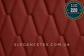 Прошитий шкірозамінник для автомобілів дубльований поролоном і синтепоном. «Ромб».Турецького виробництва.