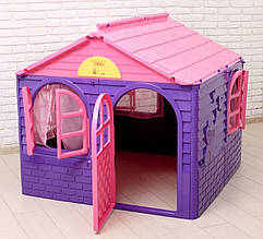 Детский домик пластиковый 120*129*129 см розово-фиолетовый Украина