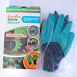 Садові рукавички з кігтями Garden Genie Gloves Гарден Джені Гловес, фото 4