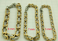 Чоловічий браслет «Steel Rage Silver-Gold»