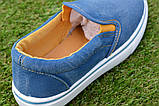 Стильні дитячі джинсові сліпони сині р 37, фото 3