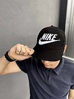 Бейсболка чоловіча літня Nike чорна кепка сітка
