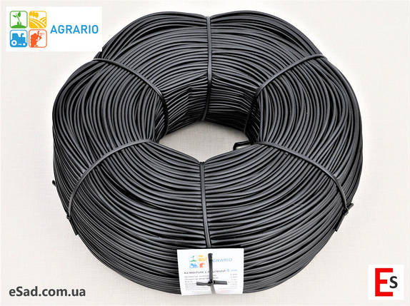 Кембрик – агрошнурок, агротрубка Аграріо – Agrario 4 мм, 5 кг, ПВХ чорний, фото 3