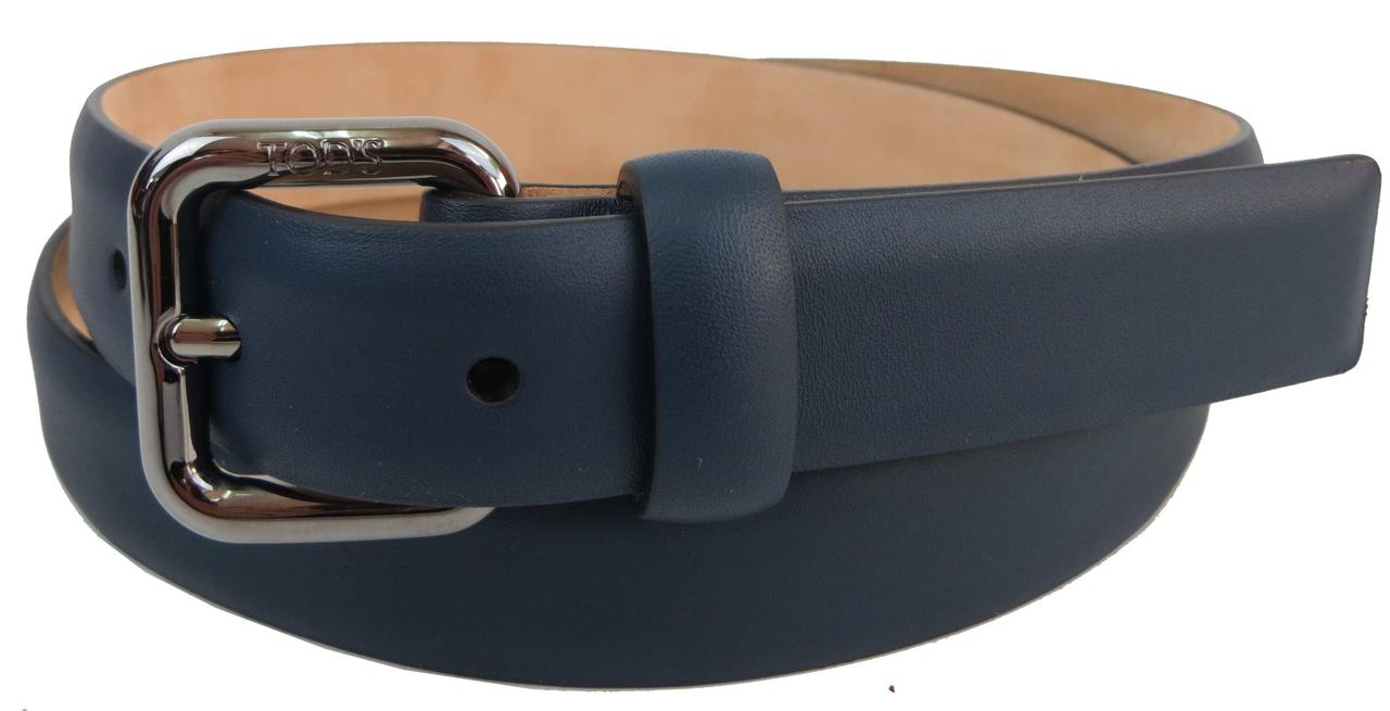 Жіночий ремінь із натуральної шкіри Tod's, Італія, синій, фото 1