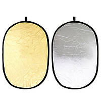 Відбивач овальний Alitek 60х90 см Gold-Silver 2 в 1 золото-сріб