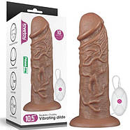10.5 realistic chubby vibrating dildo   | Puls69, фото 2