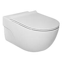 Підвісний унітаз Meridian Rimless із сидінням Slim Slow Closing+DUOFIX Basic монтажний елемент, фото 4