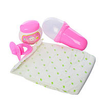 Лііжечко для пупса M 3836-07 з постііллю іі аксесуарами, фото 4