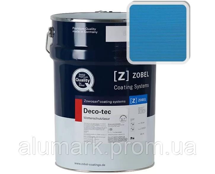 Фасадний Лак ZOBEL Deco-tec 5420, Blau 5.15 шовковисто-матовий, 1л, фото 2