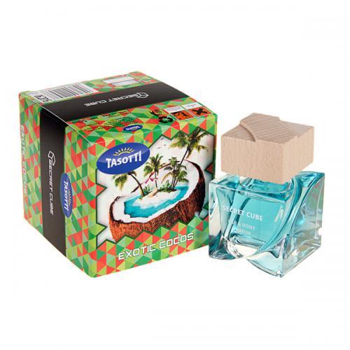 Ароматизатор на панель для авто Tasotti/"Secret Cube"- 50ml/Exotic Coconut/ Кокос