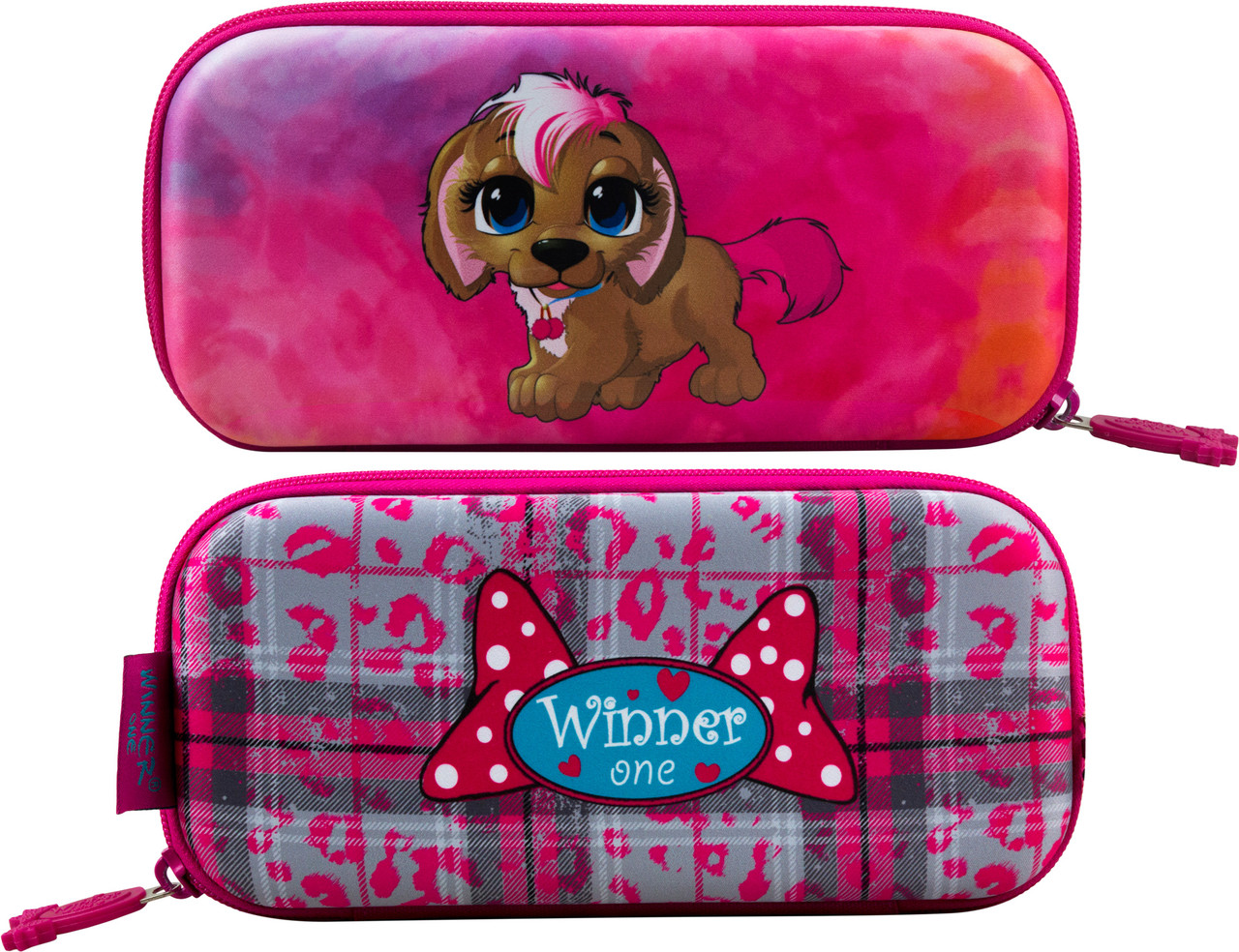 Пенал шкільний на блискавці для дівчинки роздільник усередині Winner One P-200