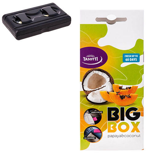 Ароматизатор під сидіння авто Tasotti "Big box" — 58 g Papaya, coconut
