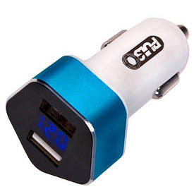 Автомобільний зарядний пристрій PULSO C-2406 2 USB (12/24V — 5V 2,4A) + вольтметр (C-2406)