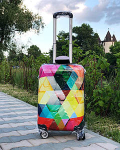 Пластиковий чемодан з яскравим принтом для ручної поклажі Франція