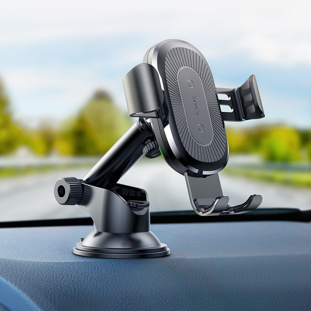 Автотримач з бездротовою зарядкою Baseus Gravity Car Mount (Osculum Type) 1.7 A