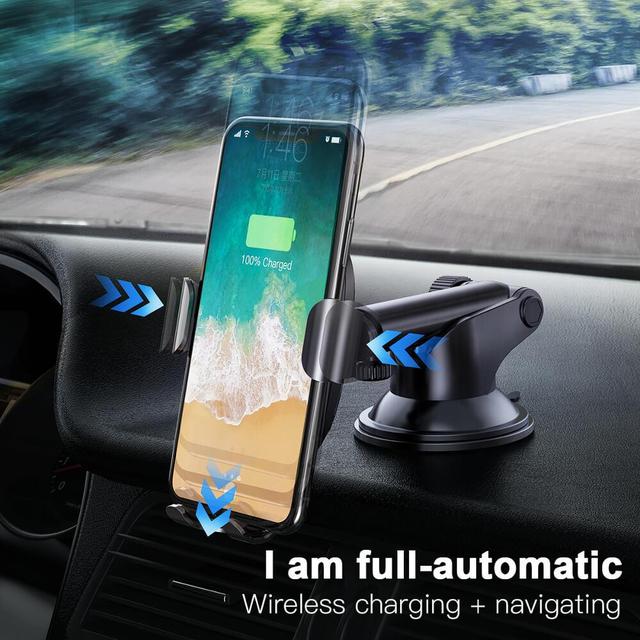 Автотримач з бездротовою зарядкою Baseus Gravity Car Mount (Osculum Type) 1.7 A