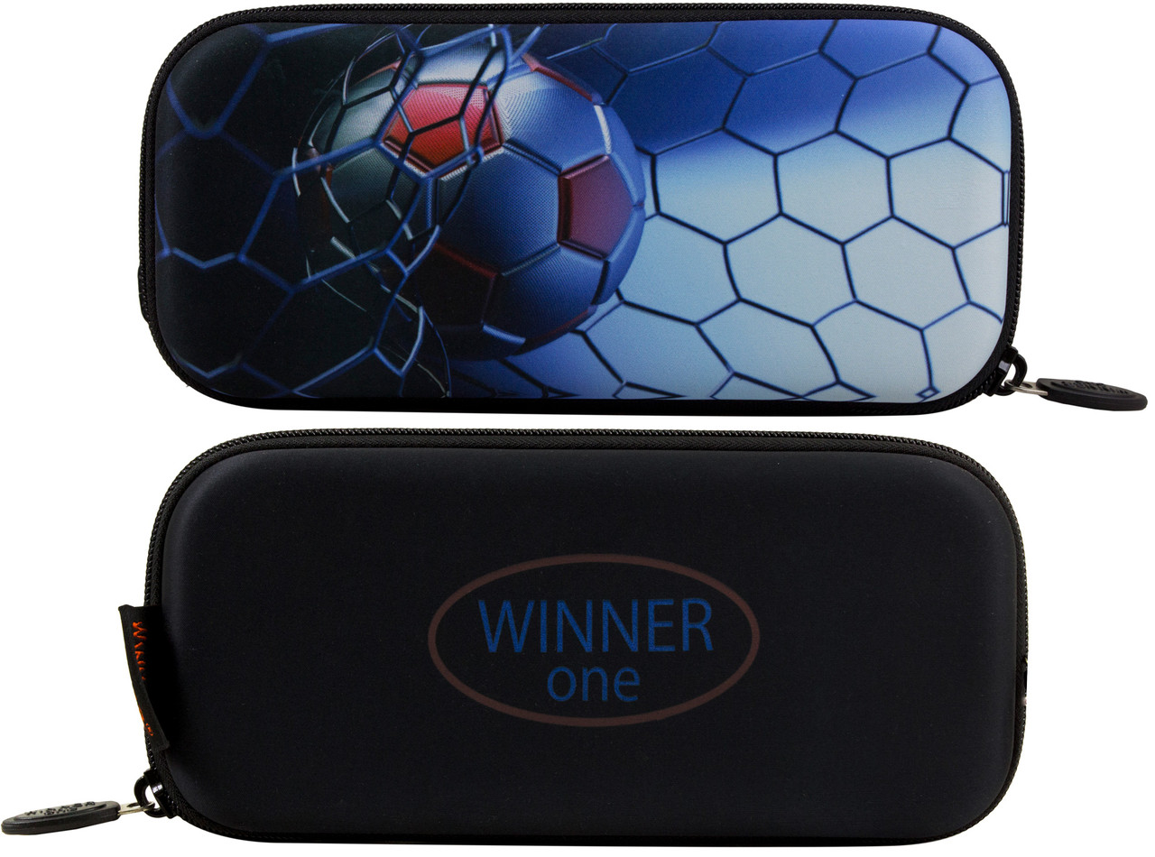 Пенал шкільний на блискавці для ручок і олівців для хлопчика з малюнком Футбол Winner One P-215