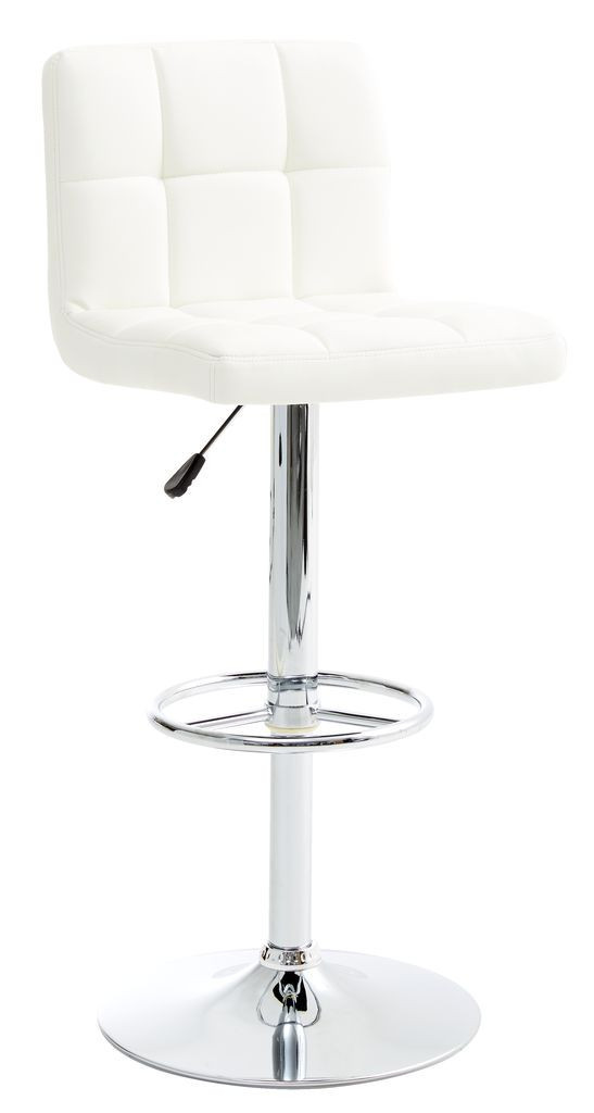 Барний стілець білий (ніж. зам + металева ніжка), фото 1