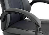 Крісло ігрове комп'ютерне на коліщатках сірий/чорний buuba, фото 2