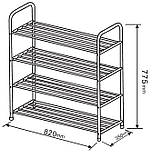 Полиця металева для взуття на 4 полиці чорна, buuba, фото 2