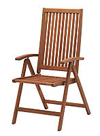 Стілець садовий багатопозиційний, складаний (Промаслений Хардвуд), buuba