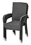 Стілець садовий Петан чорний (штучний ротанг) , buuba, фото 2