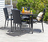 Стілець садовий Петан чорний (штучний ротанг) , buuba, фото 4