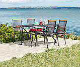 Стілець садовий сталевий сірий ( Покриття проти іржі), buuba, фото 2