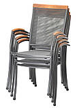 Стілець садовий сталевий сірий ( Покриття проти іржі), buuba, фото 3