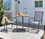 Стілець садовий сталевий сірий ( Покриття проти іржі), buuba, фото 4
