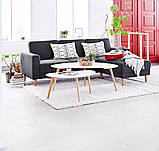 Столик журнальний овальний білий 85 см buuba, фото 5