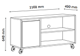 Стильна тумба під телевізор на коліщатках (під бетон), buuba, фото 5
