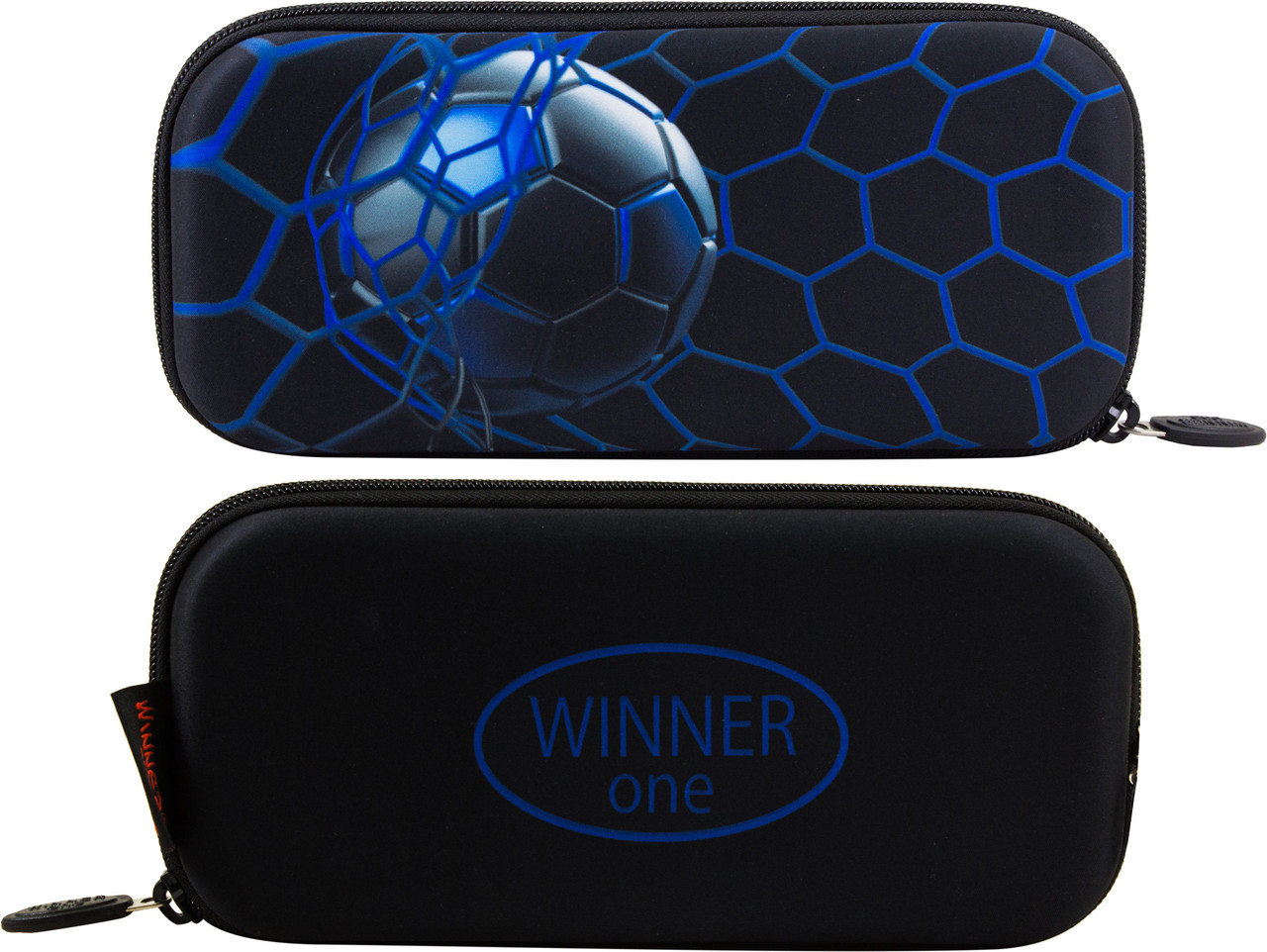 Пенал шкільний на блискавці для ручок і олівців для хлопчика з малюнком Футбол Winner One P-219