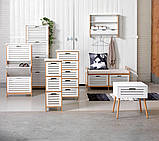 Тумба приліжкова Бамбук та МДФ біла, buuba, фото 2