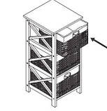 Комод із 3 плетеними шухлядами, колір білий, buuba, фото 4