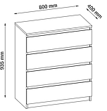 Комод білий на 4 висувних ящика, buuba, фото 2