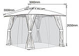 Тканинна альтанка (Павільйон) 3*3 метри з знімні бічні панелі з москитным, buuba, фото 3