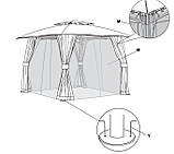 Тканинна альтанка (Павільйон) 3*3 метри з знімні бічні панелі з москитным, buuba, фото 5