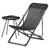 Лаунж садовий столик сталевий круглий чорний, buuba, фото 3