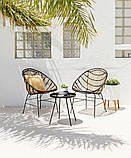 Лаунж садовий столик сталевий круглий чорний, buuba, фото 5