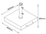 Основа (підставка) з граніту і стали для пляжного і садового парасольки 35 кг, buuba, фото 2